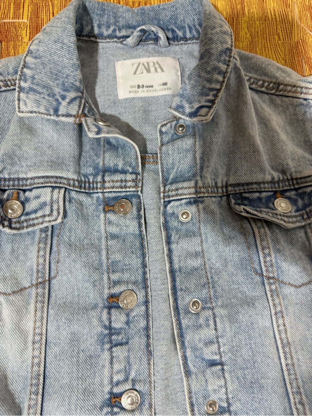 Kids ZARA Washed Denim Jacket - Picture 4 of 5